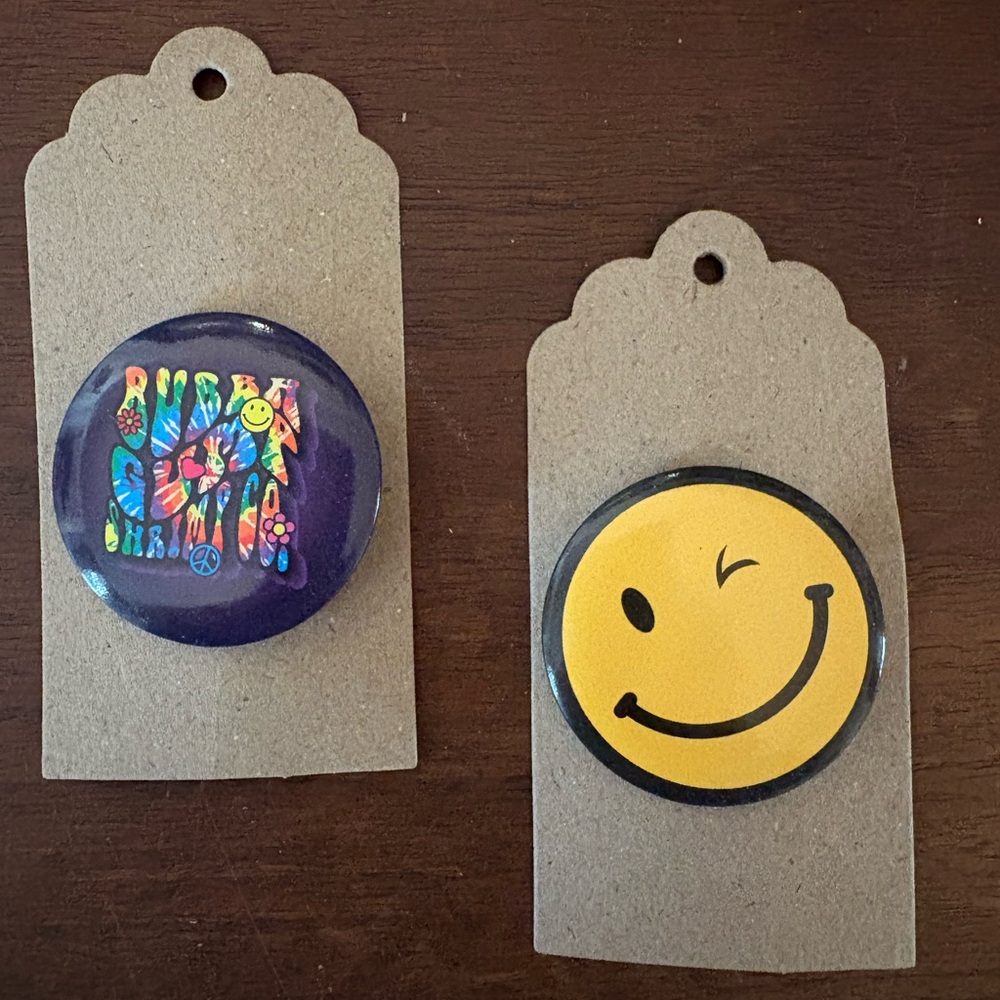 Colorful Peace and Smiley Face Pins - Picture 1 of 2